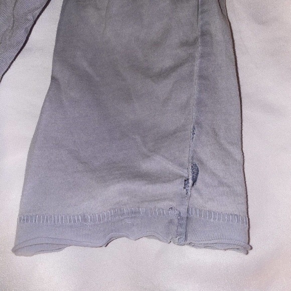 Nudie Jeans Long‎ Sleeve Distressed Henley Top Women's Large Gray - Picture 8 of 9
